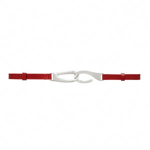 Jasmine Leather Belt - Red