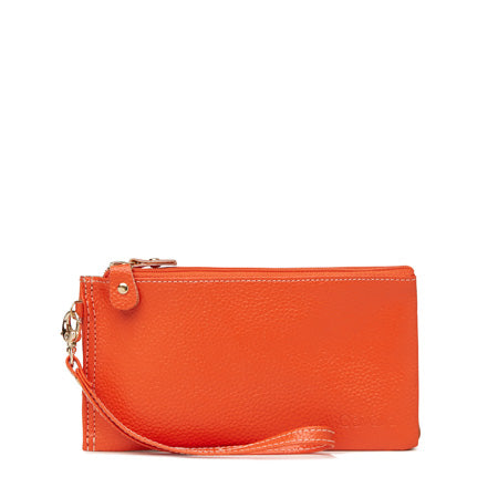 Kylie leather wallet - Orange