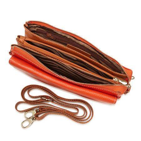 Valentina Purse -  Orange & Tan