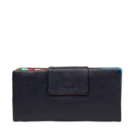 Jess Leather Wallet - Navy Blue