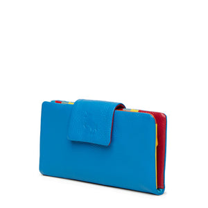 Jess Leather Wallet - Sky Blue